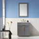 Altair Ivy 30" Single Bathroom Vanity Set in Gray and Carrara White Marble Countertop with Mirror 531030-GR-CA