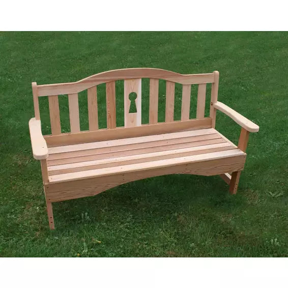 images Creekvine Designs 6' Cedar Keyway Garden Bench WF8106CVD - Image 1