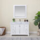 Altair Jardin 48" Single Bathroom Vanity Set in White and Carrara White Marble Countertop with Mirror 539048-WH-CA