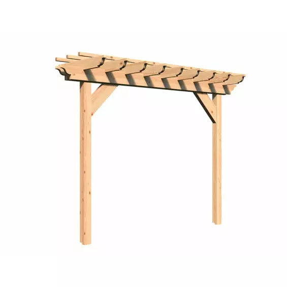 images Creekvine Designs 3' x 10' Red Cedar Monterrey Pergola HBWRCMP3x10CVD - Image 1