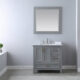 Altair Isla 36" Single Bathroom Vanity Set in Gray and Carrara White Marble Countertop with Mirror 538036-GR-CA