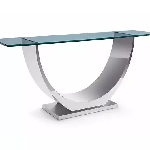 images Greg Sheres Marseilles Polished Stainless Console Table CN-03S - Image 1