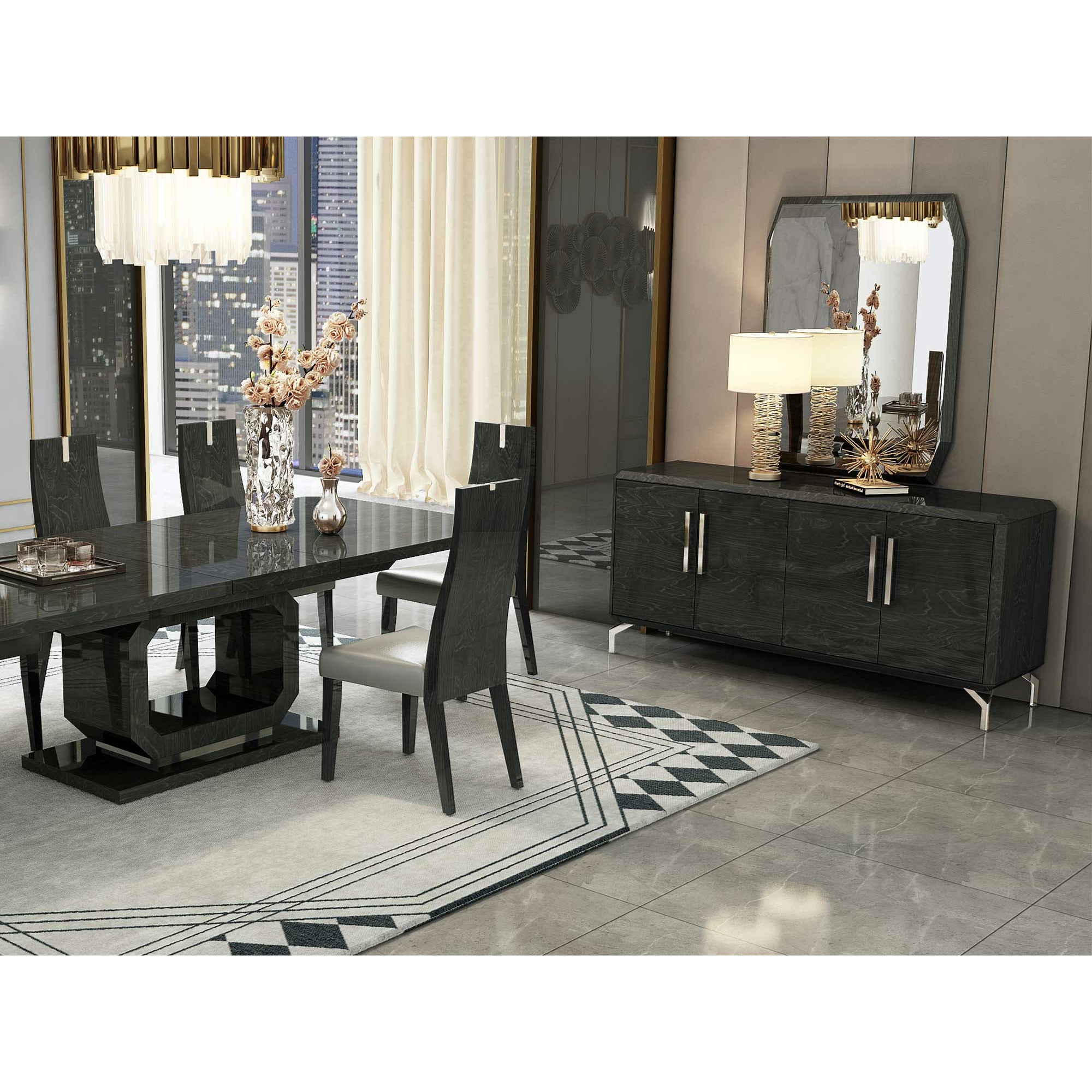 images Whiteline Modern Living - Los Angeles Buffet SB1619-GRY - Image 1