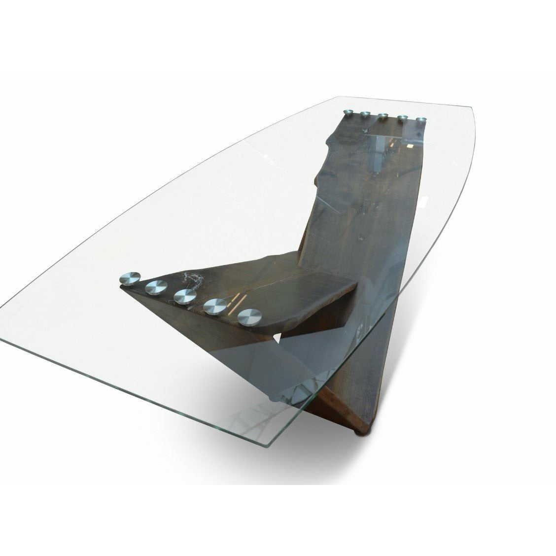 images Maxima House Winik Glass top Dining Table SCANDI108 - Image 1
