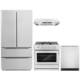 Cosmo 4-Piece, 36" Gas Range, 36" Range Hood, 24" Dishwasher and Refrigerator COS-4PKG-026