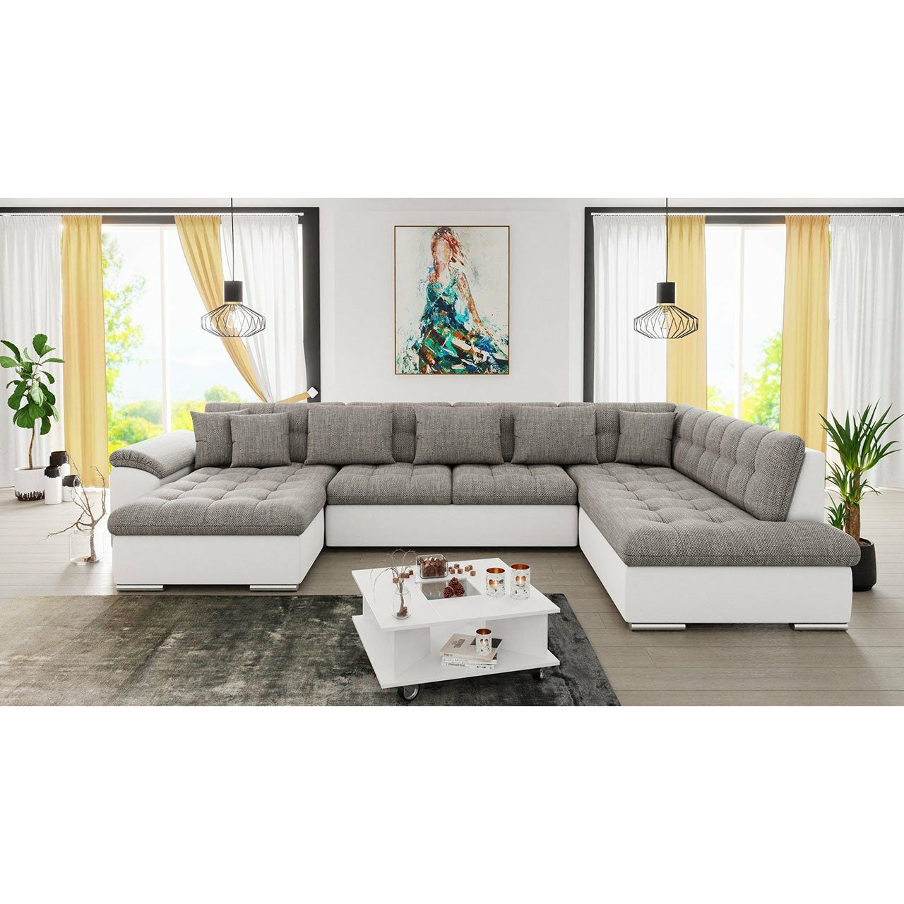images Maxima House Leonardo Sectional Sleeper Sofa MIR031 - Image 1