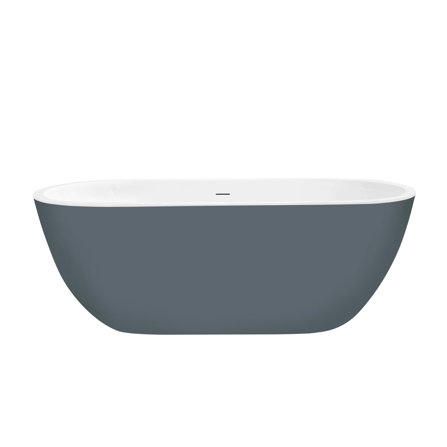images Vinnova Zamora 65" x 29" Soaking Bathtub in Grey Finish 260065-BAT-GR - Image 1