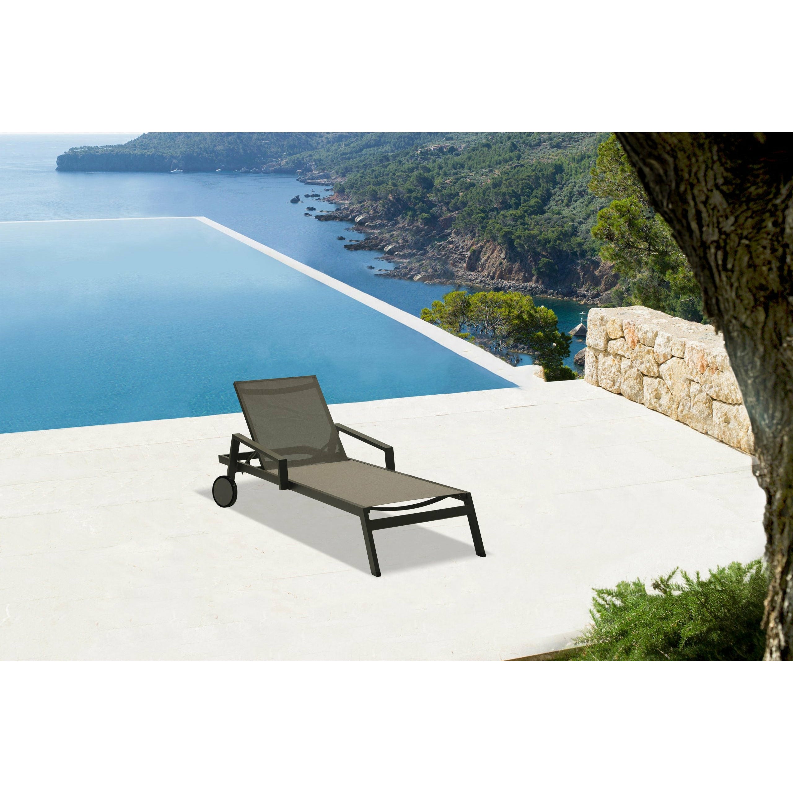 images Whiteline Modern Living - Bondi Outdoor Chaise CL1534-GRY - Image 1