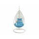 Whiteline Modern Living - Bravo Outdoor Egg Chair EG1684-WHT/BLU - Image 2