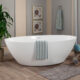 Altair Jolie 69" x 40" Freestanding Soaking Acrylic Bathtub 51069-BAT-WH-F - Image 2