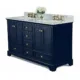 Ancerre Audrey 60" Bathroom Vanity Set in Heritage Blue with 24" Mirrors VTSM-AUDREY-60-HB-CW-GD - Image 2