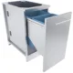 Sunstone 18" Trash Drawer Cabinet with Two Top Loading Bins SBC18STRD - Image 2