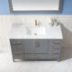 Altair Sutton 48" Single Bathroom Vanity Set in Gray and Carrara White Marble Countertop with Mirror  541048-GR-CA - Image 2