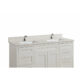 Altair  61" Stone effects Vanity Top in Milano White with White Sink 61SF61-MW-CTP - Image 5