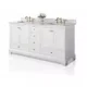 Ancerre Audrey 72" Bathroom Vanity Set in White with 24" Mirrors VTSM-AUDREY-72-W-CW-GD - Image 2