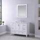 Altair Isla 48" Single Bathroom Vanity Set in White and Carrara White Marble Countertop with Mirror 538048-WH-CA - Image 2