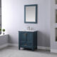 Altair Isla 30" Single Bathroom Vanity Set in Classic Blue and Carrara White Marble Countertop with Mirror 538030-CB-CA - Image 2