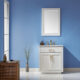 Altair Ivy 30" Single Bathroom Vanity Set in White and Carrara White Marble Countertop with Mirror 531030-WH-CA - Image 2