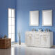 Altair Ivy 60" Double Bathroom Vanity Set in White and Carrara White Marble Countertop with Mirror 531060-WH-CA - Image 2