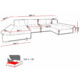 Maxima House Lia Sectional Sleeper Sofa, Universal Corner MIR001 - Image 2