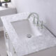 Altair Isla 36" Single Bathroom Vanity Set in White and Carrara White Marble Countertop with Mirror  538036-WH-CA - Image 2