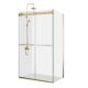 Vinnova Spezia 48" W x 76" H Rectangle Double Sliding Frameless Shower Enclosure in Brushed Gold  301048+36P-BG