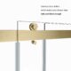 Vinnova Spezia 48" W x 76" H Rectangle Double Sliding Frameless Shower Enclosure in Brushed Gold  301048+36P-BG - Image 10