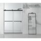 Vinnova  Spezia 64" W x 76" H Rectangle Double Sliding Frameless Shower Enclosure in Matt Black 301064+36P-MB - Image 14