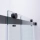 Vinnova  Spezia 64" W x 76" H Rectangle Double Sliding Frameless Shower Enclosure in Matt Black 301064+36P-MB - Image 7