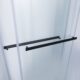 Vinnova  Spezia 64" W x 76" H Rectangle Double Sliding Frameless Shower Enclosure in Matt Black 301064+36P-MB - Image 8