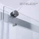 Vinnova  Spezia 64" W x 76" H Rectangle Double Sliding Frameless Shower Enclosure in Polished Chrome 301064+36P-PC - Image 11