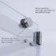 Vinnova  Spezia 68" W x 76" H Rectangle Double Sliding Frameless Shower Enclosure in Brushed Nickel 301068+36P-BN - Image 8