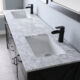 Altair Maribella 72" Double Bathroom Vanity Set in Rust Black and Carrara White Marble Countertop with Mirror  535072-RL-CA - Image 3