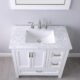 Altair Isla 36" Single Bathroom Vanity Set in White and Carrara White Marble Countertop with Mirror  538036-WH-CA - Image 3