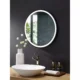 Ancerre 30" Cirque Round Led Lighted Bathroom Vanity Black Framed Mirror - Image 3