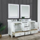 Altair Isla 72" Double Bathroom Vanity Set in White and Carrara White Marble Countertop with Mirror 538072-WH-AW - Image 3