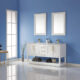 Altair Remi 60" Double Bathroom Vanity Set in White and Carrara White Marble Countertop with Mirror  532060-WH-CA - Image 3