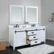 Altair Kinsley 72" Double Bathroom Vanity Set in White and Carrara White Marble Countertop with Mirror  536072-WH-AW - Image 3