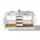 Ancerre Audrey 72" Bathroom Vanity Set in White with 24" Mirrors VTSM-AUDREY-72-W-CW-GD - Image 3