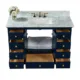 Ancerre Audrey 48"Bathroom Vanity Set in Heritage Blue with 28" Mirror VTSM-AUDREY-48-HB-CW-GD - Image 3