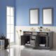 Altair  Ivy 60" Double Bathroom Vanity Set in Gray and Carrara White Marble Countertop with Mirror 531060-GR-CA - Image 3