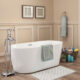 Altair Cielo 67" x 32" Freestanding Soaking Acrylic Bathtub 50867-BAT-WH-F - Image 3