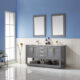 Altair Remi 60" Double Bathroom Vanity Set in Gray and Carrara White Marble Countertop with Mirror 532060-GR-CA - Image 3