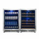 Kings Bottle 48" 3-Zone LOW E Glass Beverage and Wine Cooler Combo KBUSF54BW3-SS