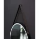 Ancerre 30” Sangle Led Mirror Black Framed Lighted Bathroom Vanity Mirror and Vegan leather Strap - Image 4