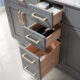 Altair  Ivy 60" Double Bathroom Vanity Set in Gray and Carrara White Marble Countertop with Mirror 531060-GR-CA - Image 4