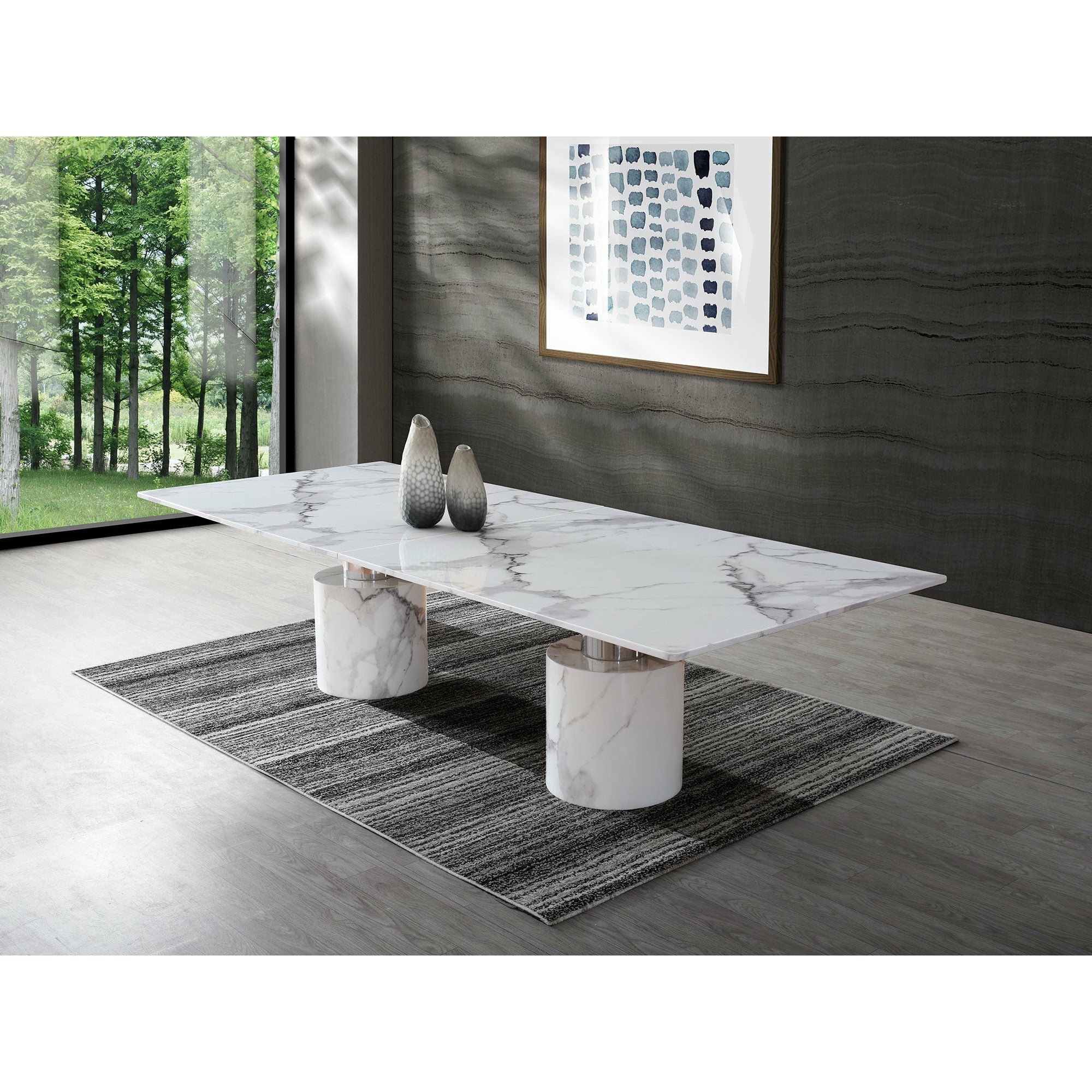 images Whiteline Modern Living - Geneva Large Dining Table DT1640XL-WHT - Image 1