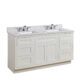 Altair  61" Stone effects Vanity Top in Jazz White with White Sink 62061-CTP-JW - Image 4
