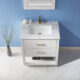 Altair  Remi 30" Single Bathroom Vanity Set in White and Carrara White Marble Countertop with Mirror  532030-WH-CA - Image 4