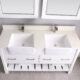Altair Georgia 60" Double Bathroom Vanity Set in White and Composite Carrara White Stone Top with White Farmhouse Basin with Mirror  537060-WH-AW - Image 4